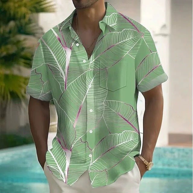 Men's 3D Printed Short - sleeved Shirt - PratSN