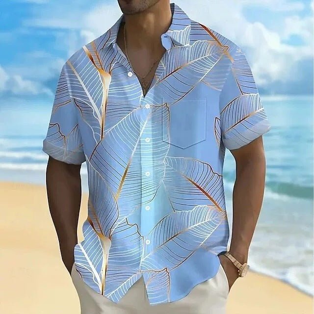 Men's 3D Printed Short - sleeved Shirt - PratSN