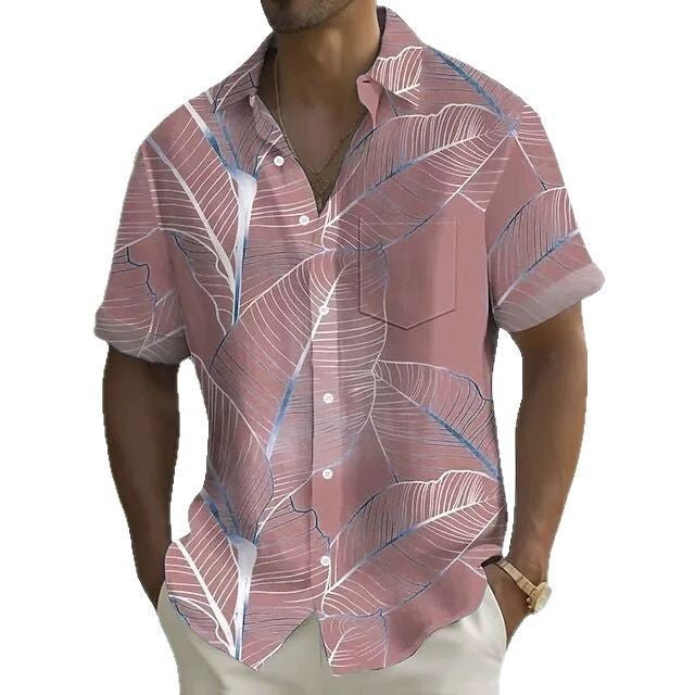 Men's 3D Printed Short - sleeved Shirt - PratSN