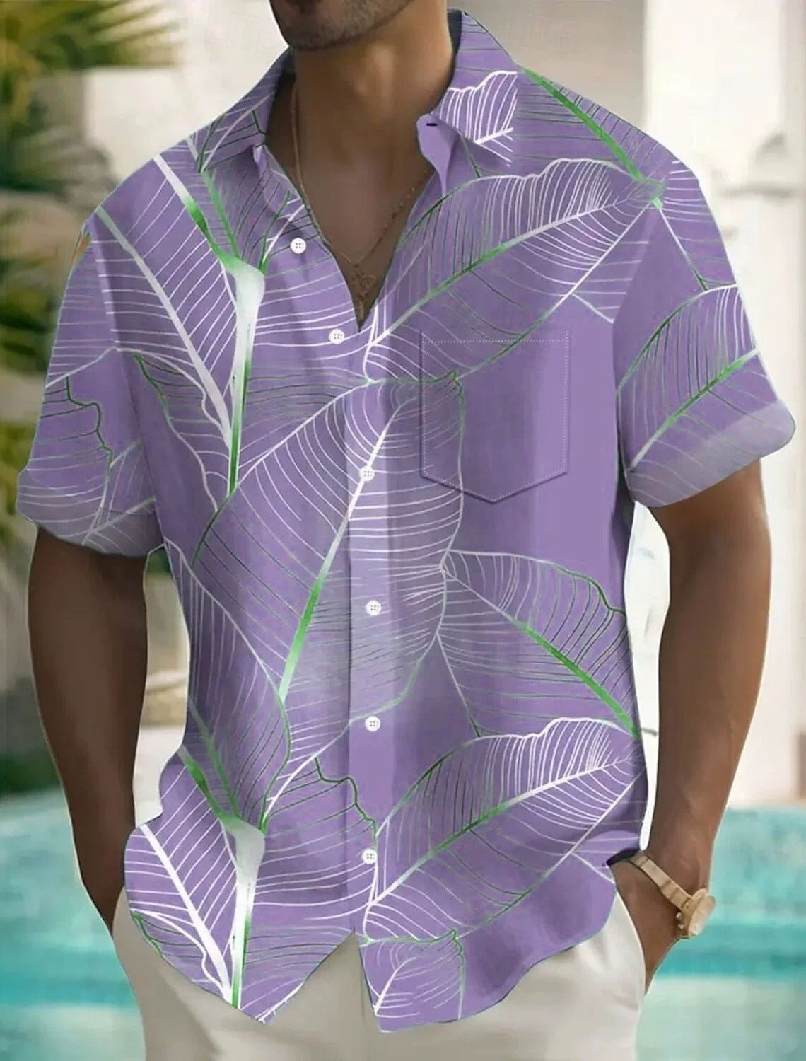 Men's 3D Printed Short - sleeved Shirt - PratSN
