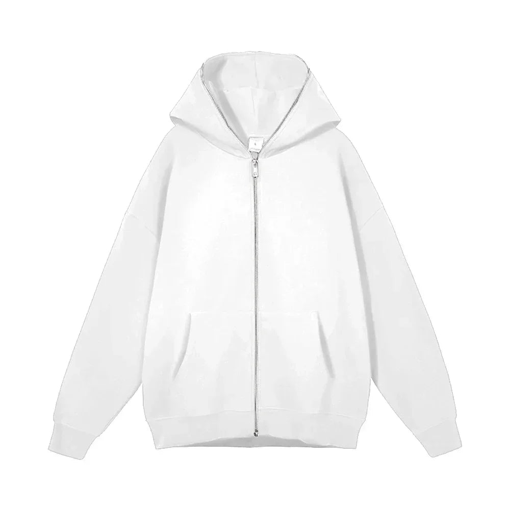 Men's and women's full zip hooded jackets, zip hoodies, casual cardigans, streetwear - PratSN