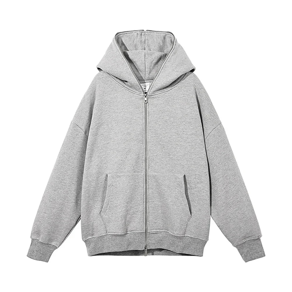 Men's and women's full zip hooded jackets, zip hoodies, casual cardigans, streetwear - PratSN