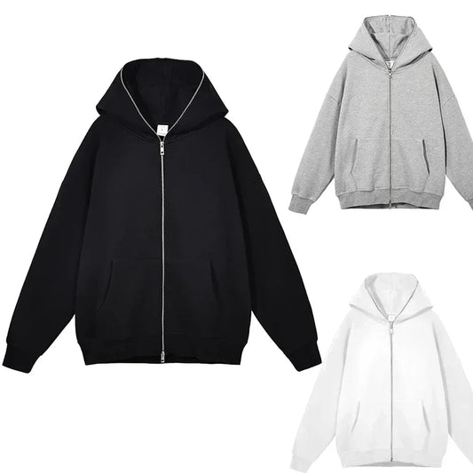 Men's and women's full zip hooded jackets, zip hoodies, casual cardigans, streetwear - PratSN
