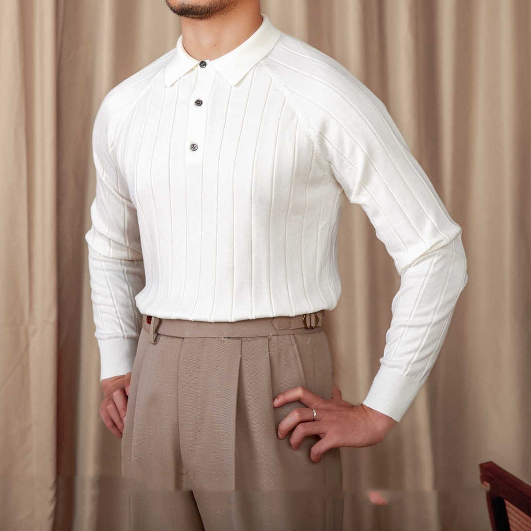 Men's Autumn And Winter British Slim - fitting Lapel Long Sleeve - PratSN