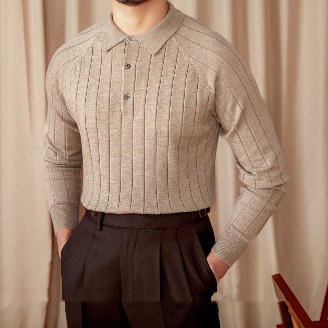 Men's Autumn And Winter British Slim - fitting Lapel Long Sleeve - PratSN