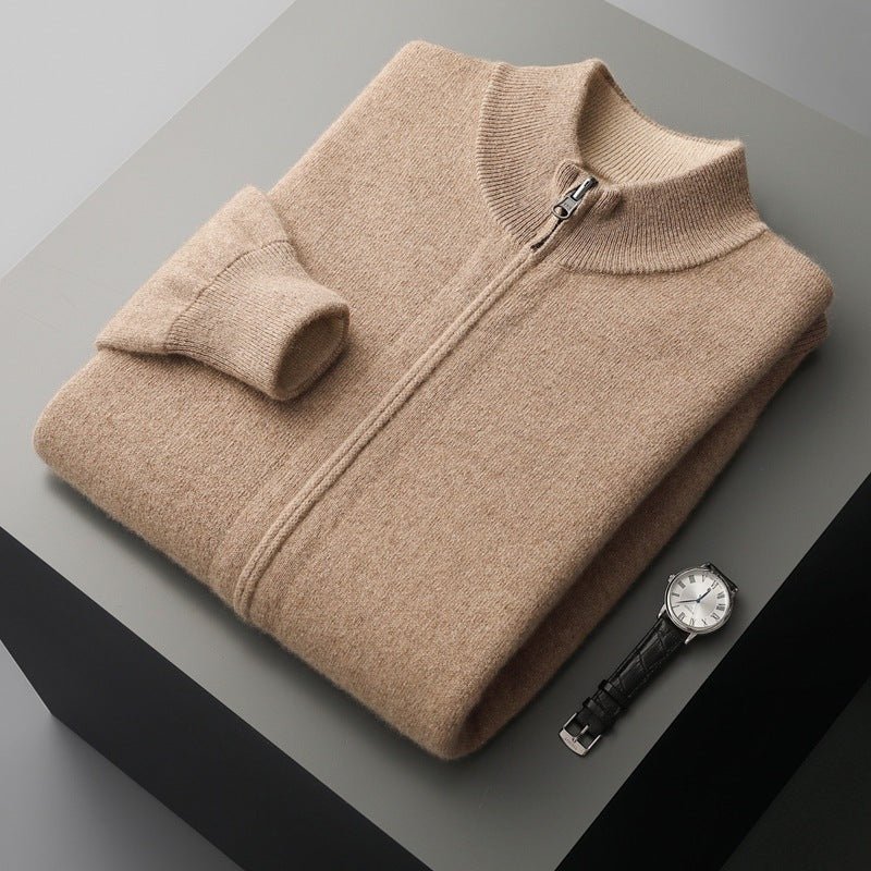 Men's Autumn And Winter Double - sided Thickened Zipper Wool Cardigan - PratSN