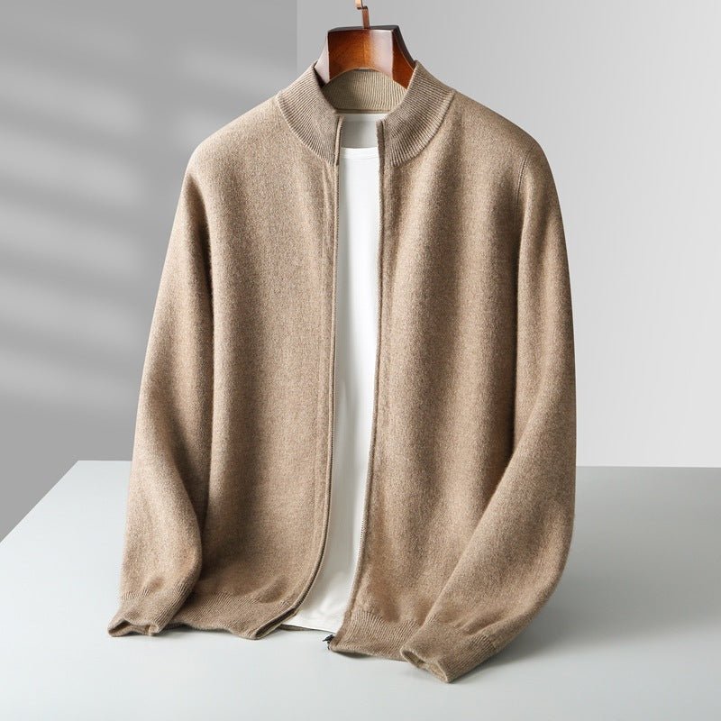 Men's Autumn And Winter Double - sided Thickened Zipper Wool Cardigan - PratSN
