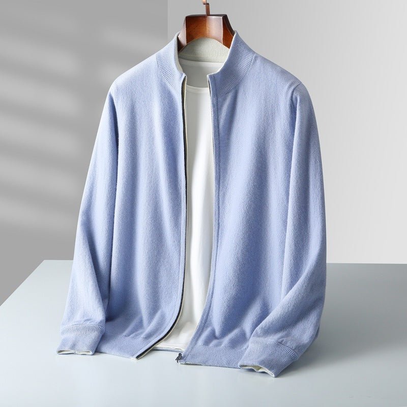 Men's Autumn And Winter Double - sided Thickened Zipper Wool Cardigan - PratSN