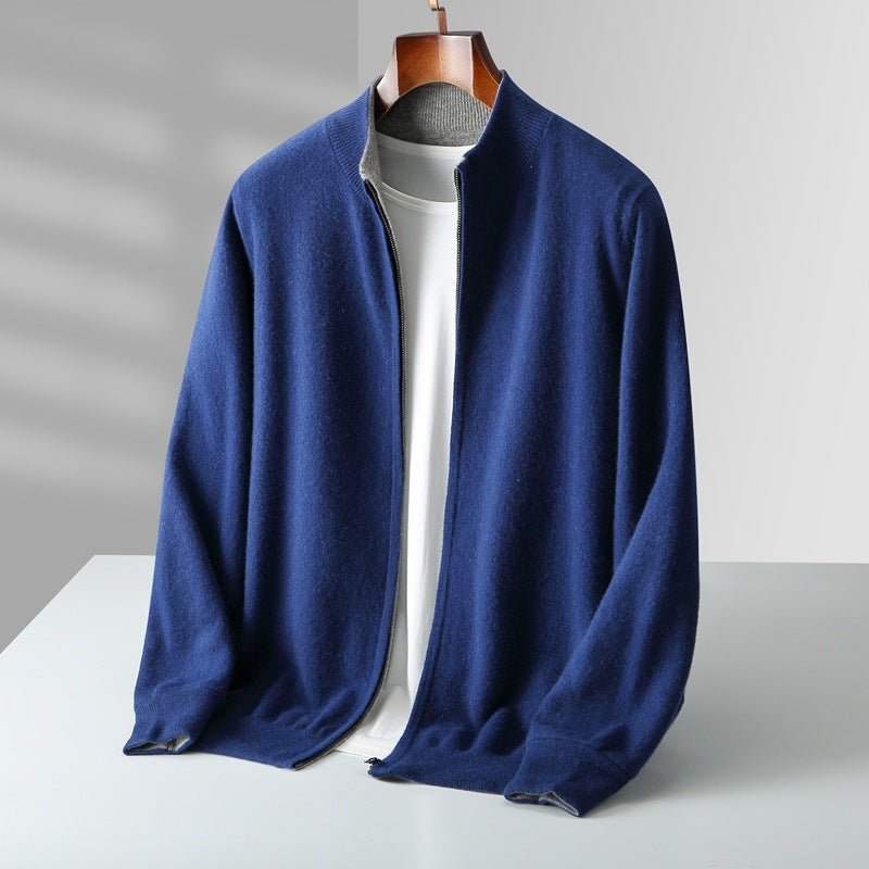 Men's Autumn And Winter Double - sided Thickened Zipper Wool Cardigan - PratSN