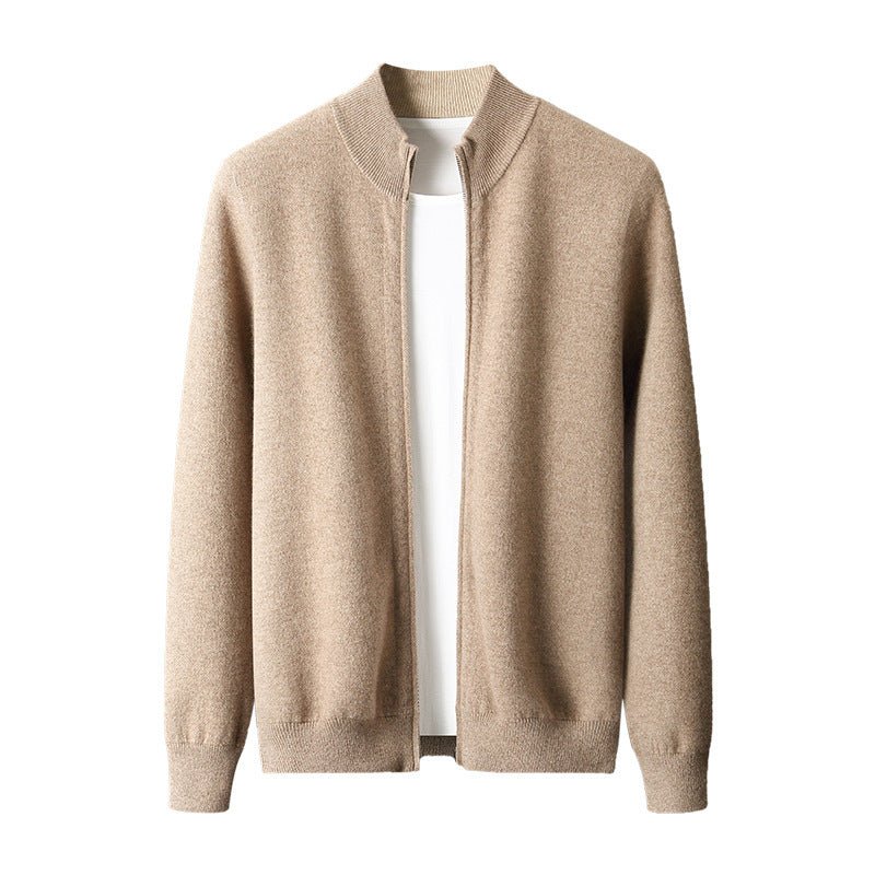 Men's Autumn And Winter Double - sided Thickened Zipper Wool Cardigan - PratSN