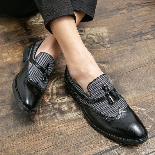 Men's British - style Business Casual Leather Shoes - PratSN