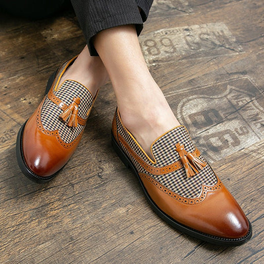 Men's British - style Business Casual Leather Shoes - PratSN