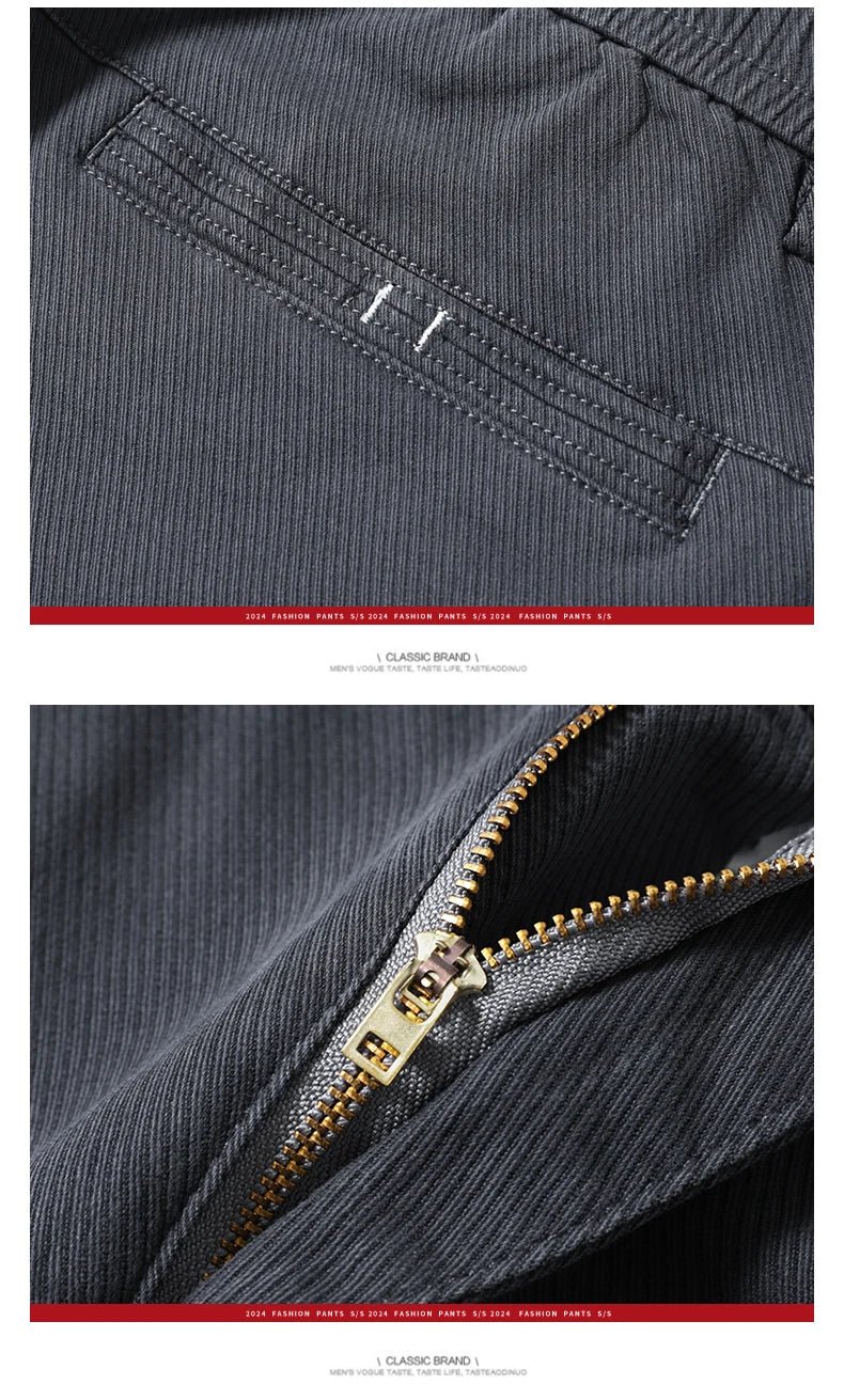 Men's Business Autumn Pants Fashion Casual Comfortable Slim Elastic Trousers Male Clothes Classic Grey Black Coffee - PratSN