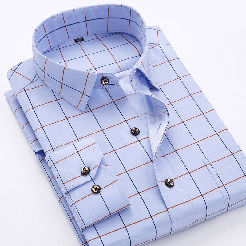 Men's Business Casual Shirt In Cotton Long Sleeve - PratSN