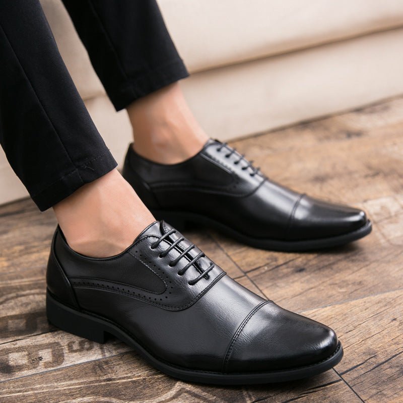 Men's Business Dress Retro Oxford Leather Shoes - PratSN
