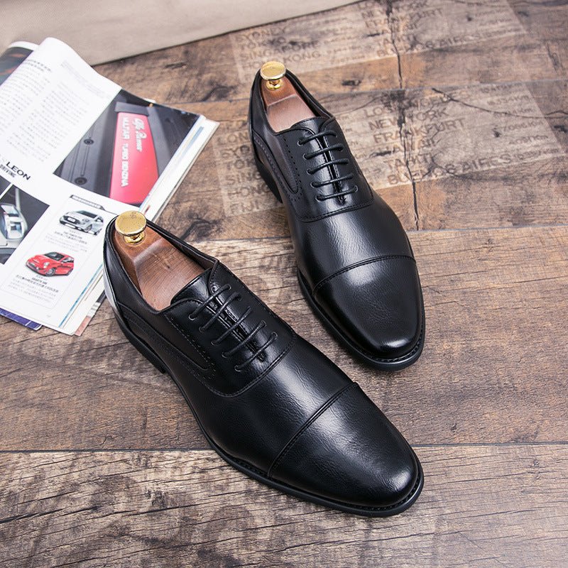 Men's Business Dress Retro Oxford Leather Shoes - PratSN