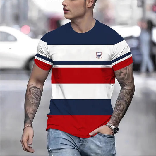 Men's Carnival Fashion Striped T-shirt - PratSN