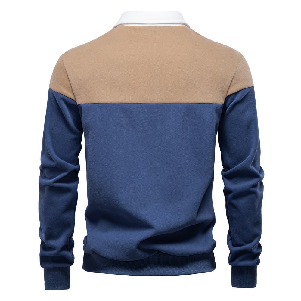 Men's Casual Long - sleeved Polo Collar Sweater - PratSN