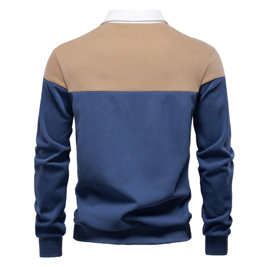 Men's Casual Long - sleeved Polo Collar Sweater - PratSN