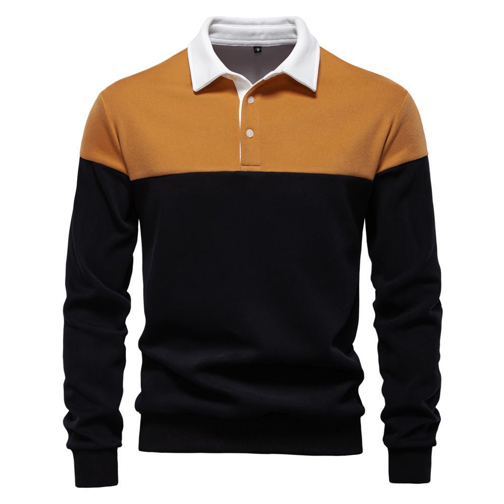 Men's Casual Long - sleeved Polo Collar Sweater - PratSN