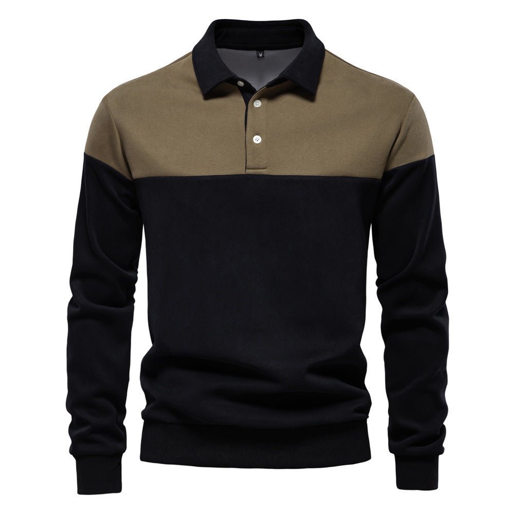 Men's Casual Long - sleeved Polo Collar Sweater - PratSN
