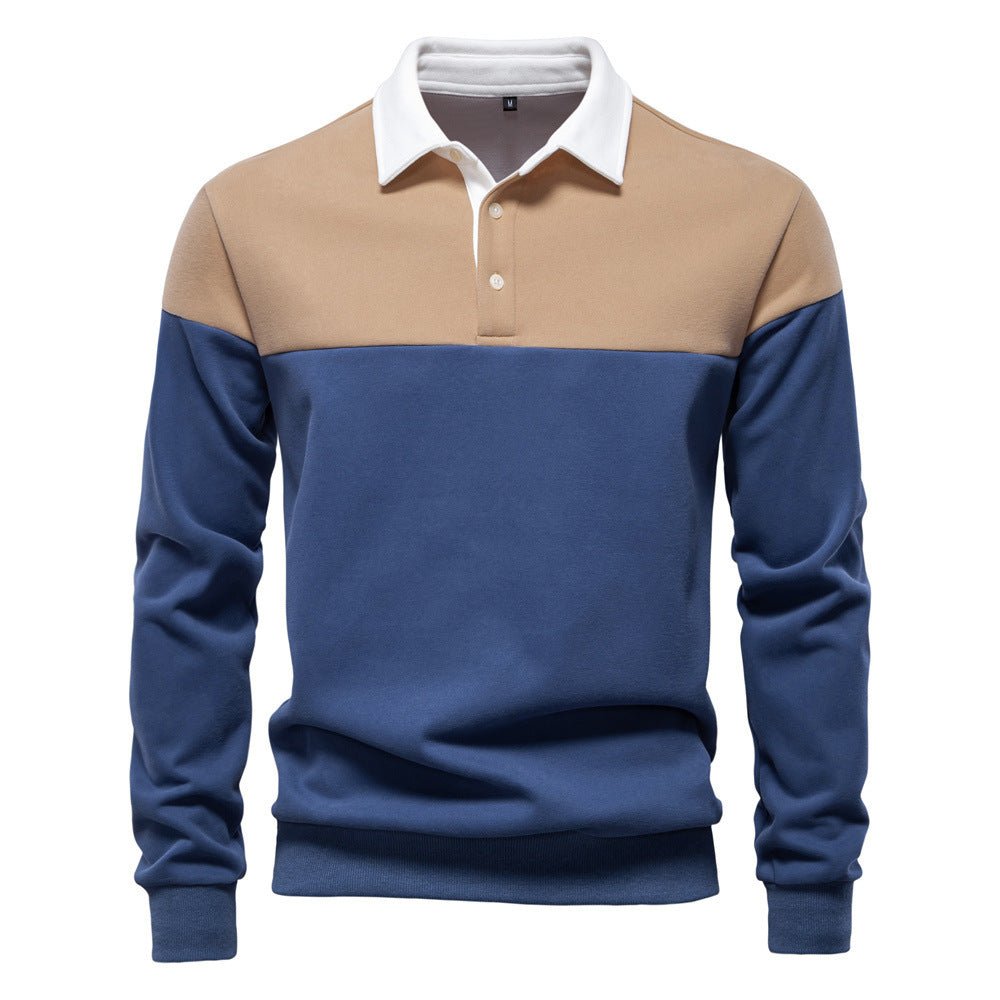 Men's Casual Long - sleeved Polo Collar Sweater - PratSN