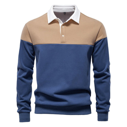 Men's Casual Long - sleeved Polo Collar Sweater - PratSN