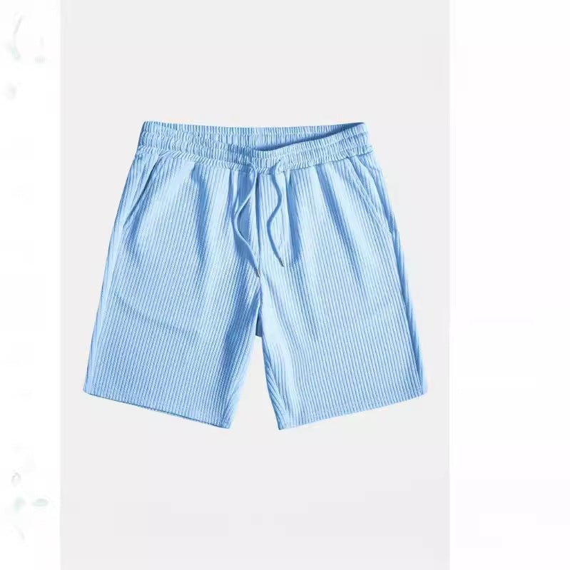 Men's Casual Loose Multi - color Beachwear Short Sleeve Shorts Two - piece Set - PratSN
