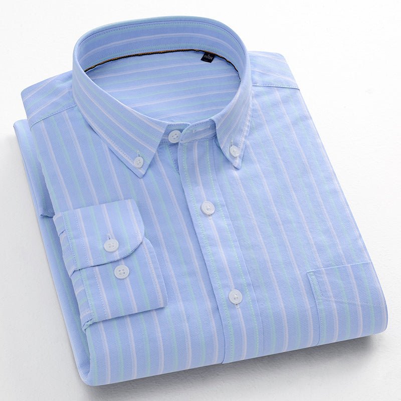 Men's Casual Shirt Striped Cotton Oxford Anti - wrinkle - PratSN