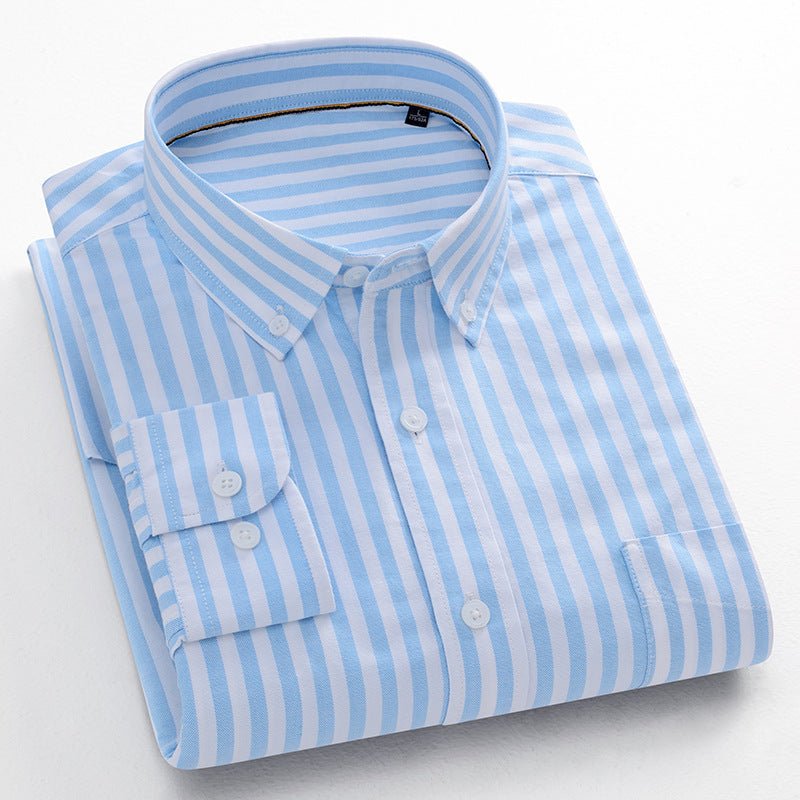 Men's Casual Shirt Striped Cotton Oxford Anti - wrinkle - PratSN