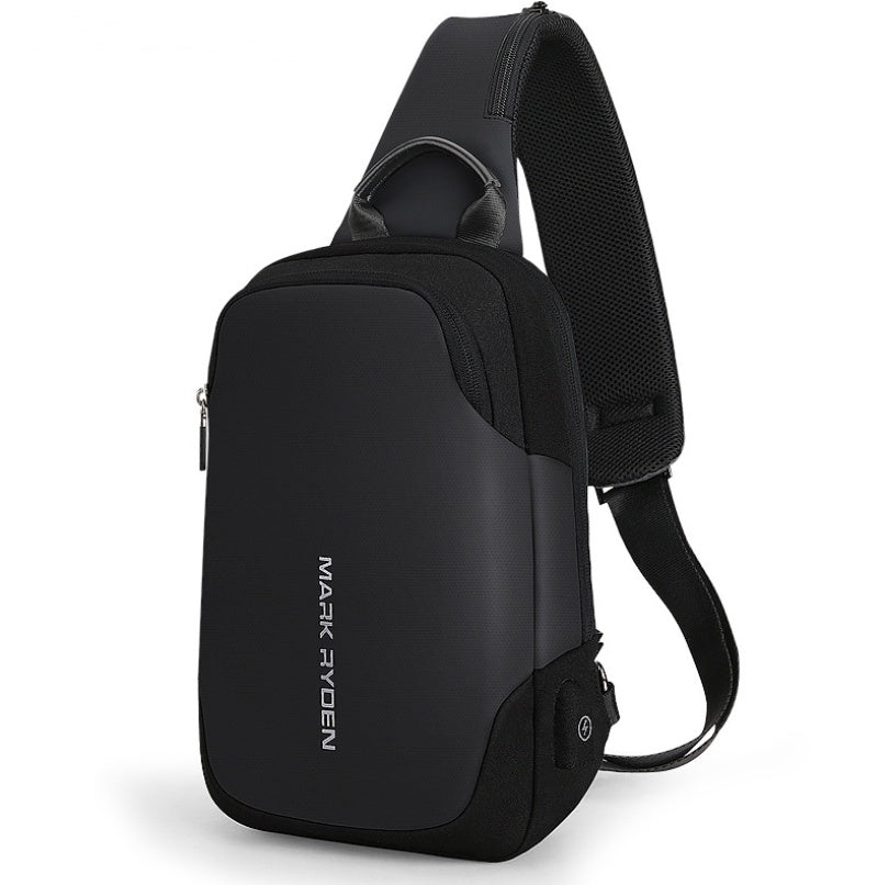 Men's chest bag Chest bag USB anti - theft - PratSN