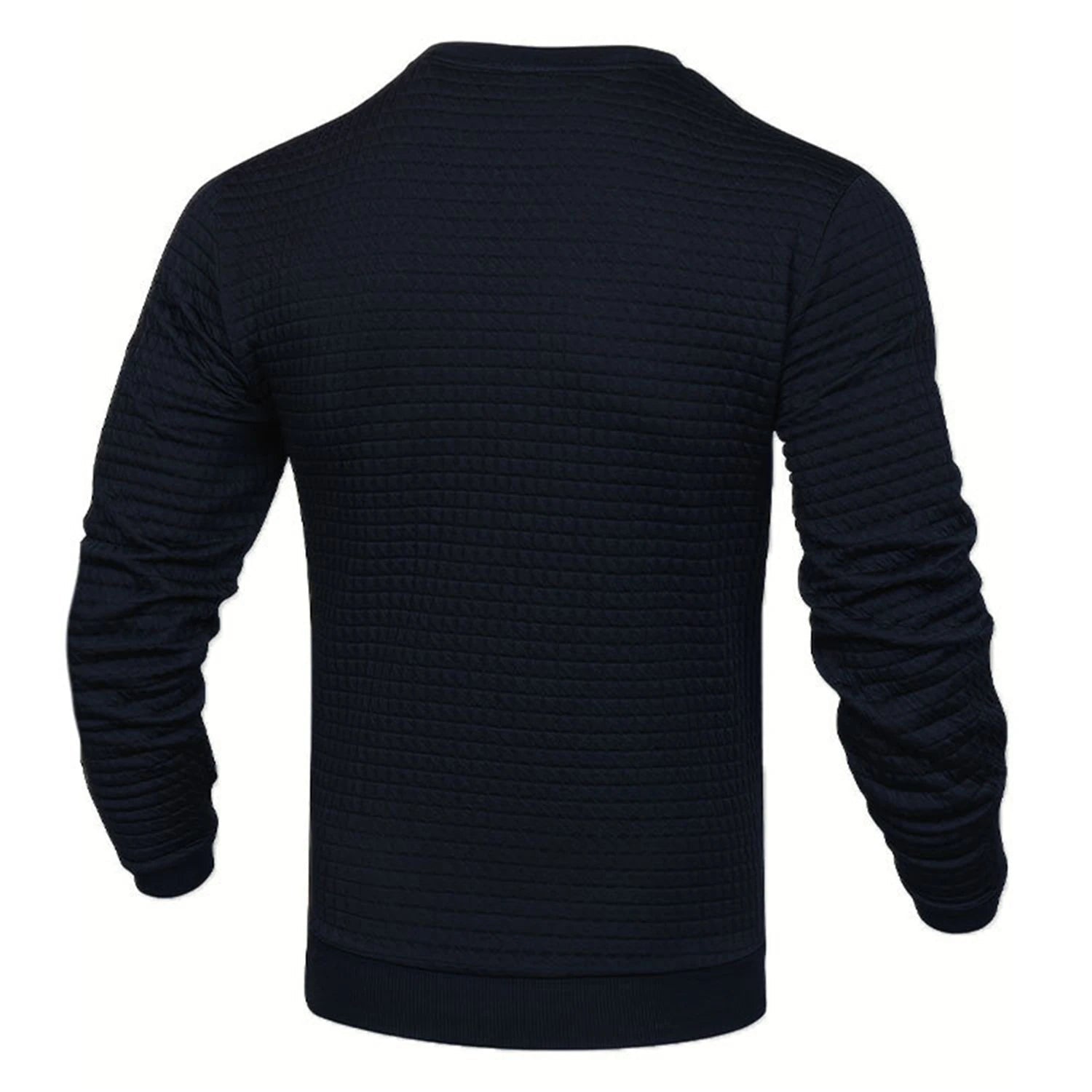 Men's coat fashion small check Waffle youth round neck jacquard check hoodie - PratSN