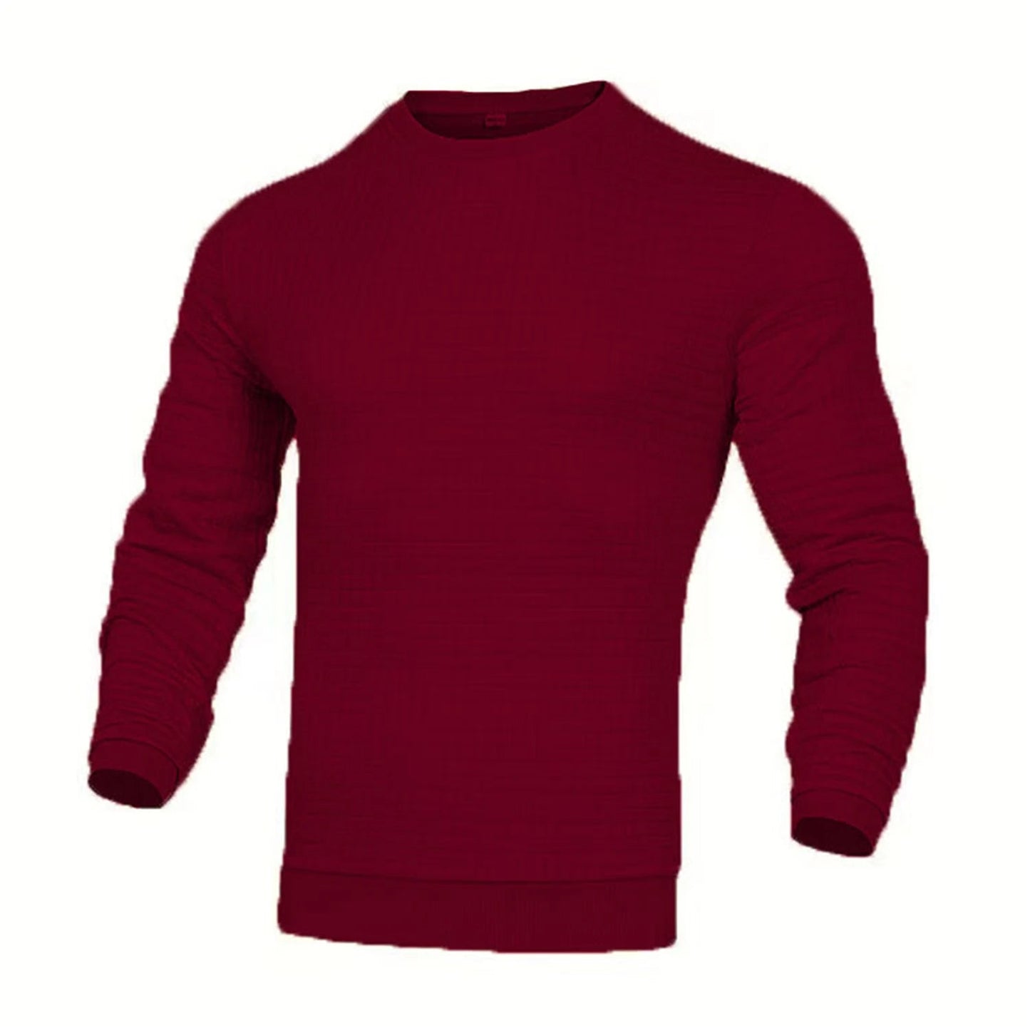 Men's coat fashion small check Waffle youth round neck jacquard check hoodie - PratSN