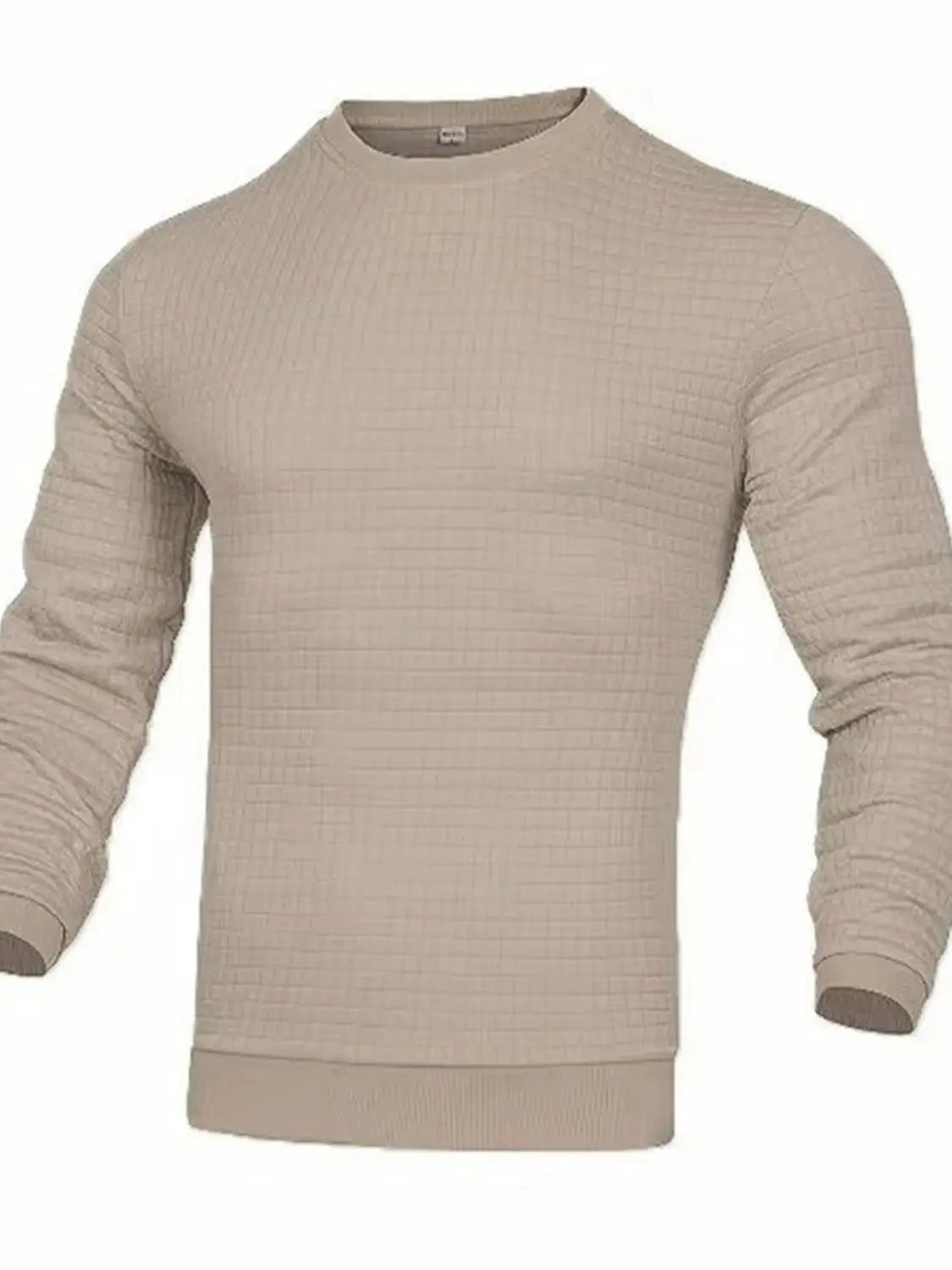 Men's coat fashion small check Waffle youth round neck jacquard check hoodie - PratSN