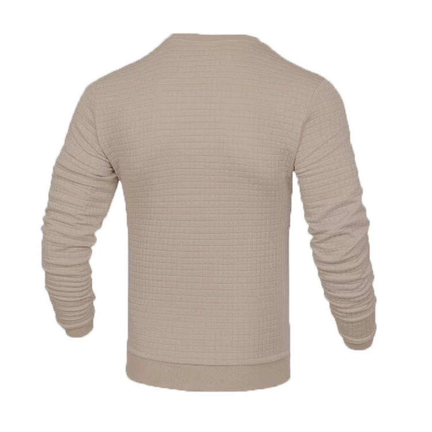 Men's coat fashion small check Waffle youth round neck jacquard check hoodie - PratSN