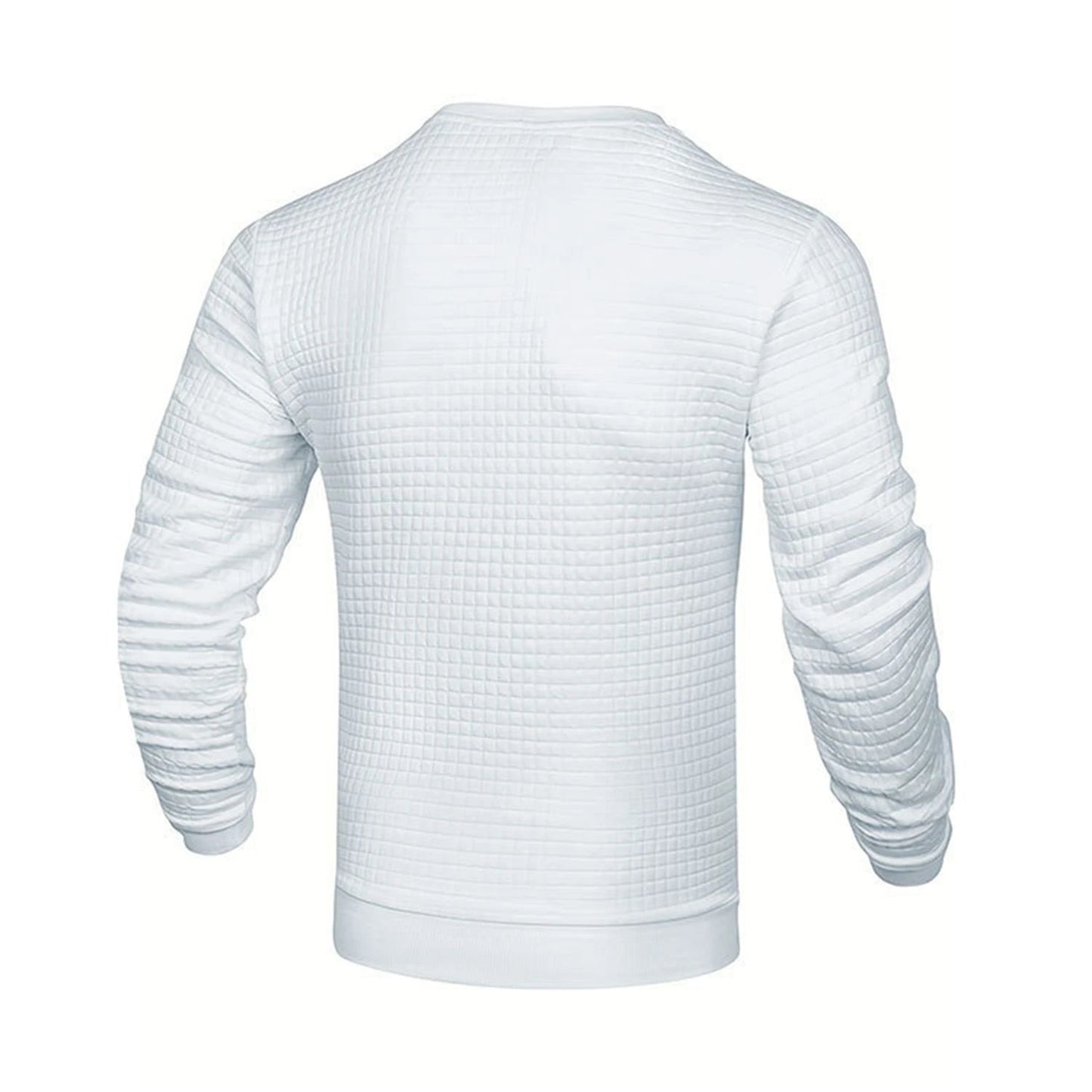 Men's coat fashion small check Waffle youth round neck jacquard check hoodie - PratSN