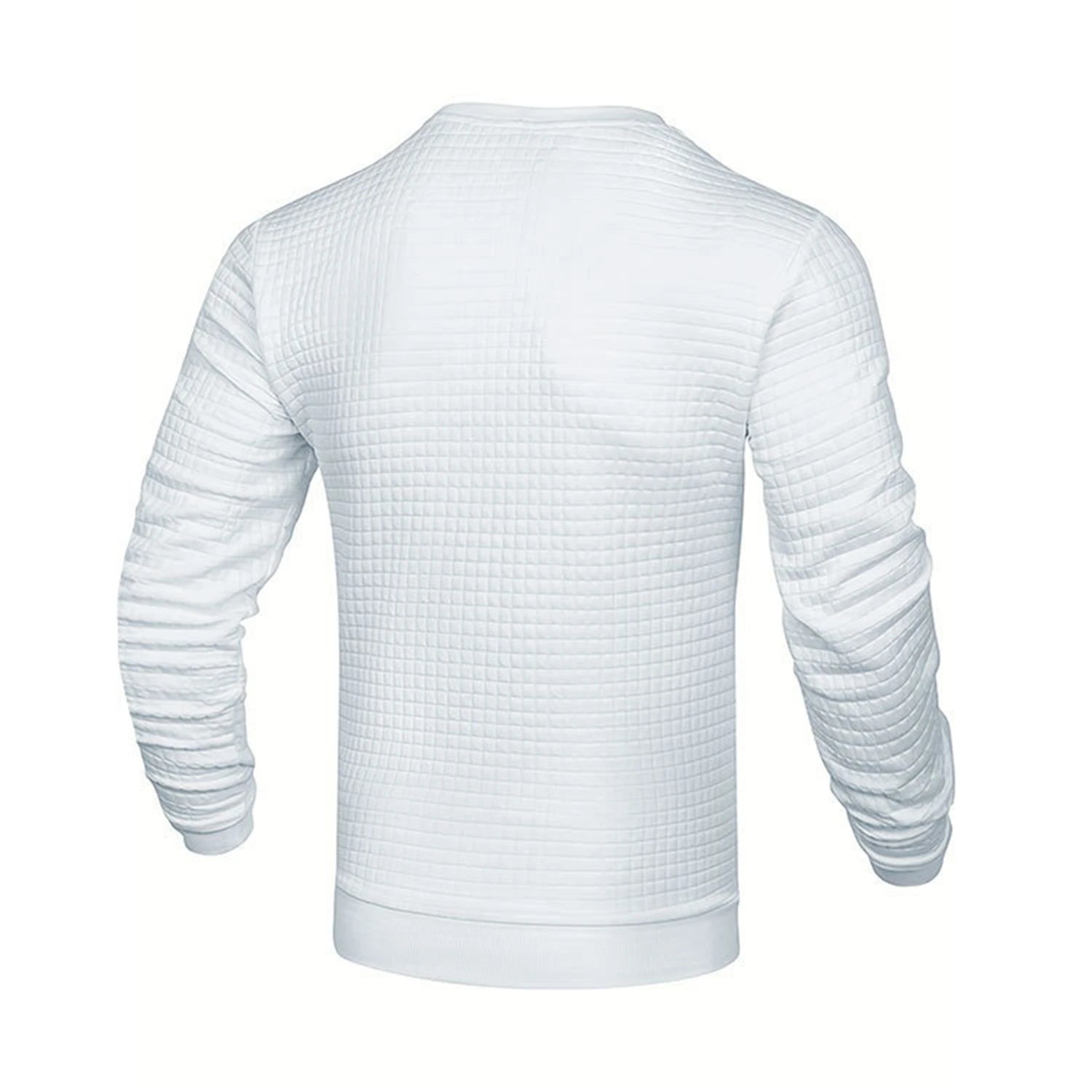 Men's coat fashion small check Waffle youth round neck jacquard check hoodie - PratSN
