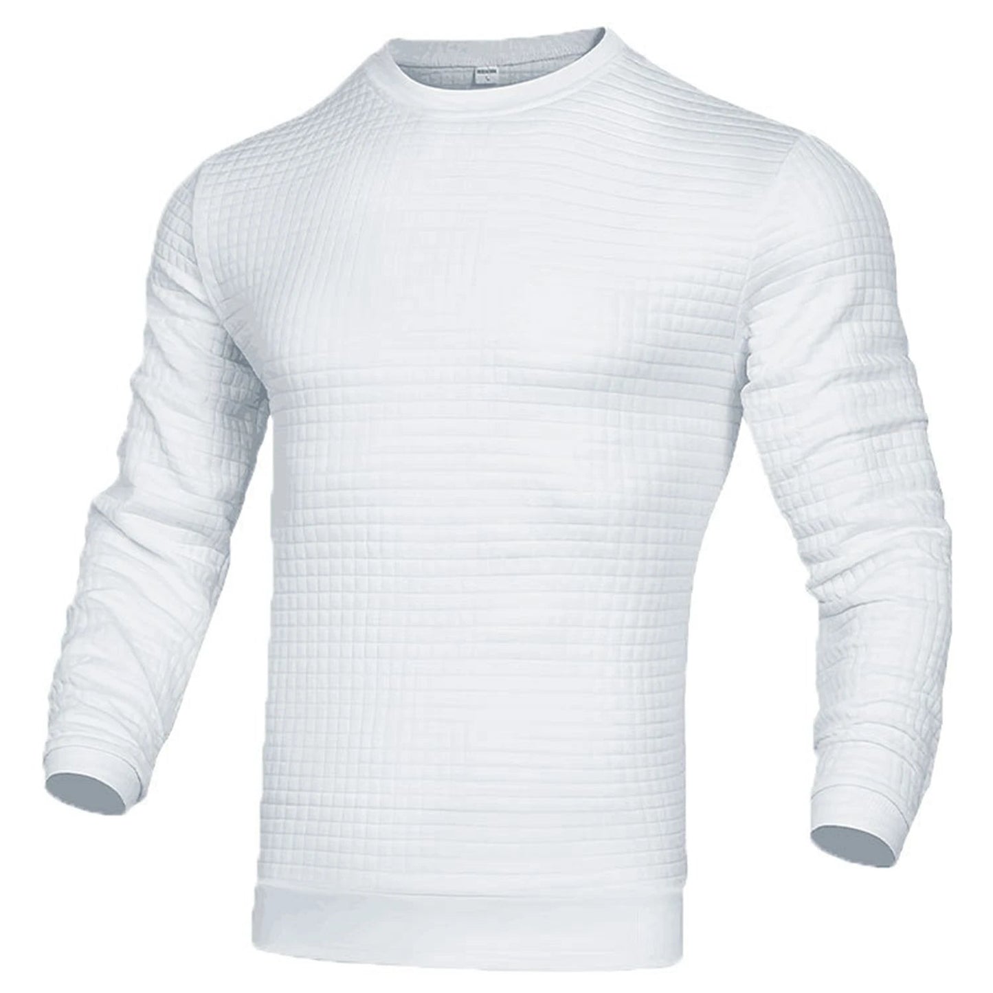 Men's coat fashion small check Waffle youth round neck jacquard check hoodie - PratSN