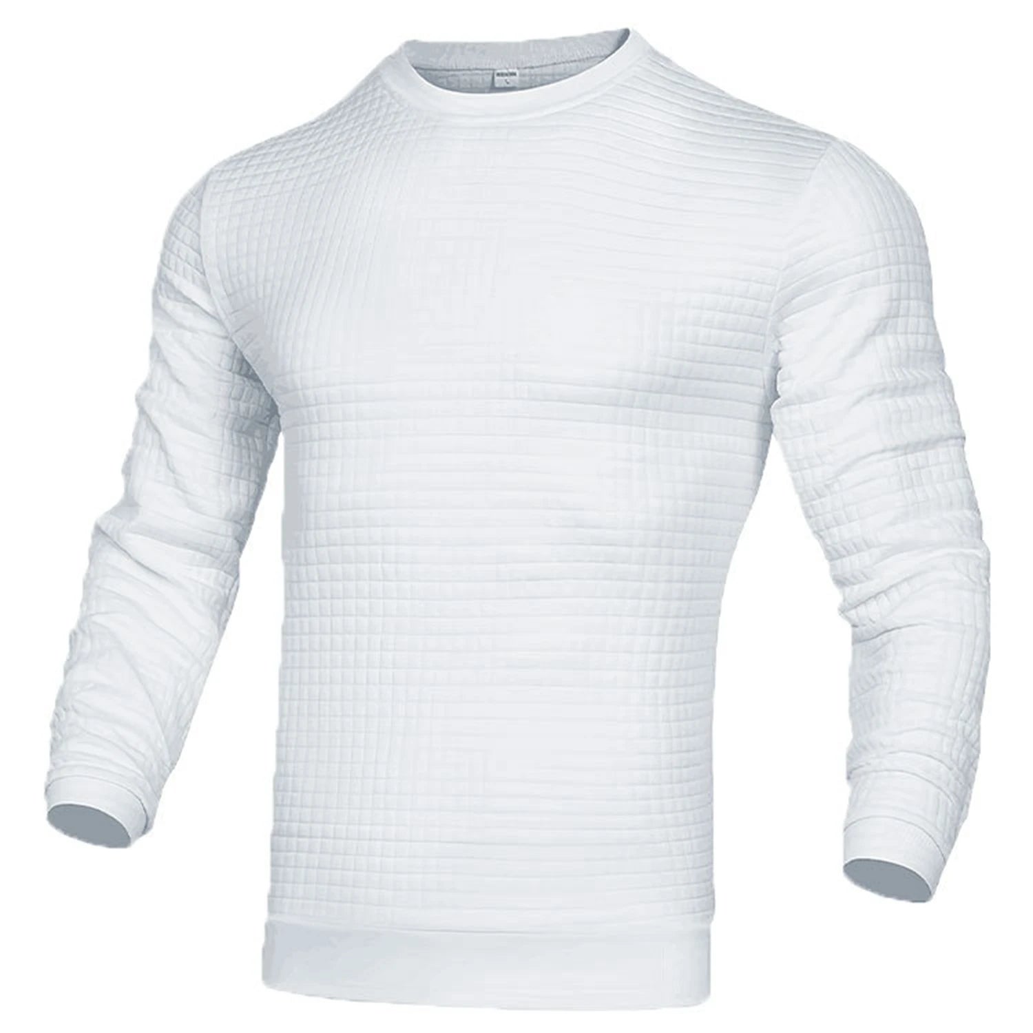 Men's coat fashion small check Waffle youth round neck jacquard check hoodie - PratSN