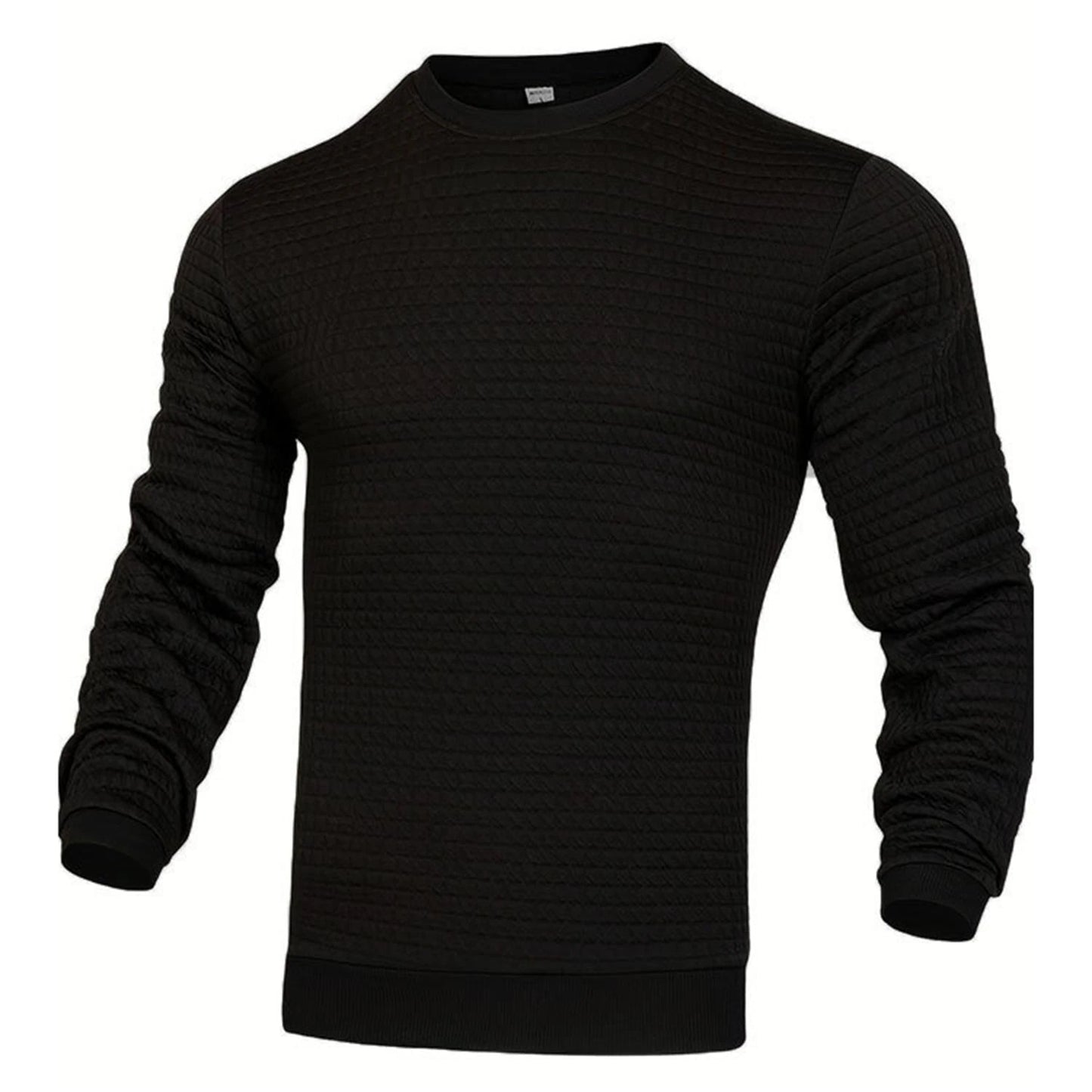 Men's coat fashion small check Waffle youth round neck jacquard check hoodie - PratSN