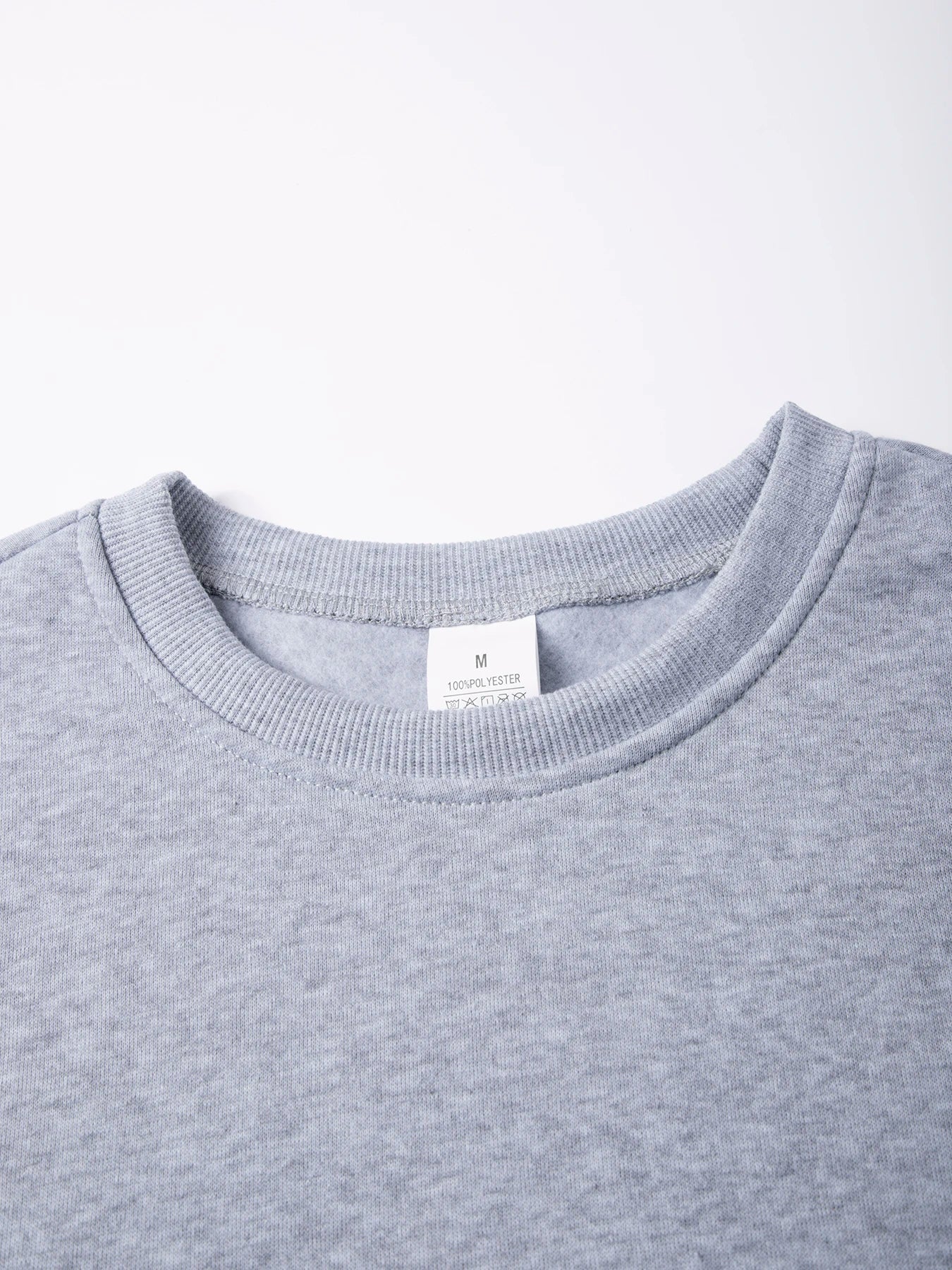 Men's Crew Neck Sweatshirts Solid Color Sweatwear Spring Outdoor Casual Daily Long Sleeve Pullover Hoodie Man Sportswear - PratSN