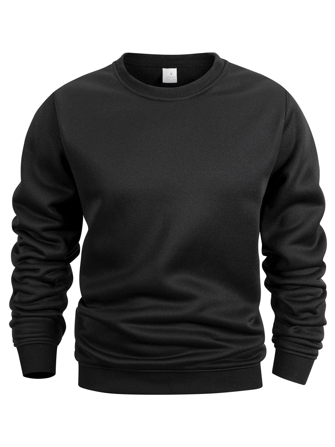 Men's Crew Neck Sweatshirts Solid Color Sweatwear Spring Outdoor Casual Daily Long Sleeve Pullover Hoodie Man Sportswear - PratSN