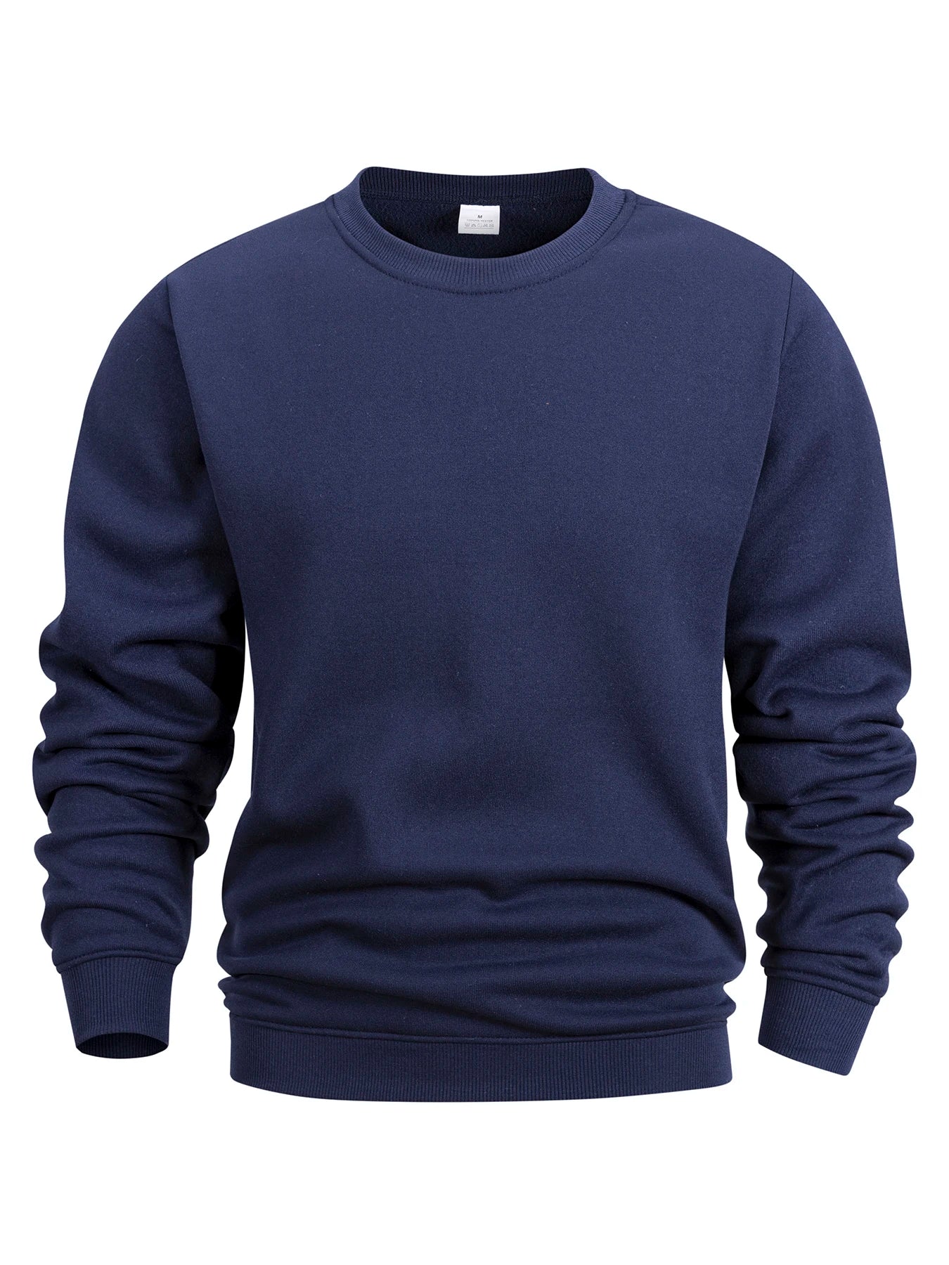 Men's Crew Neck Sweatshirts Solid Color Sweatwear Spring Outdoor Casual Daily Long Sleeve Pullover Hoodie Man Sportswear - PratSN