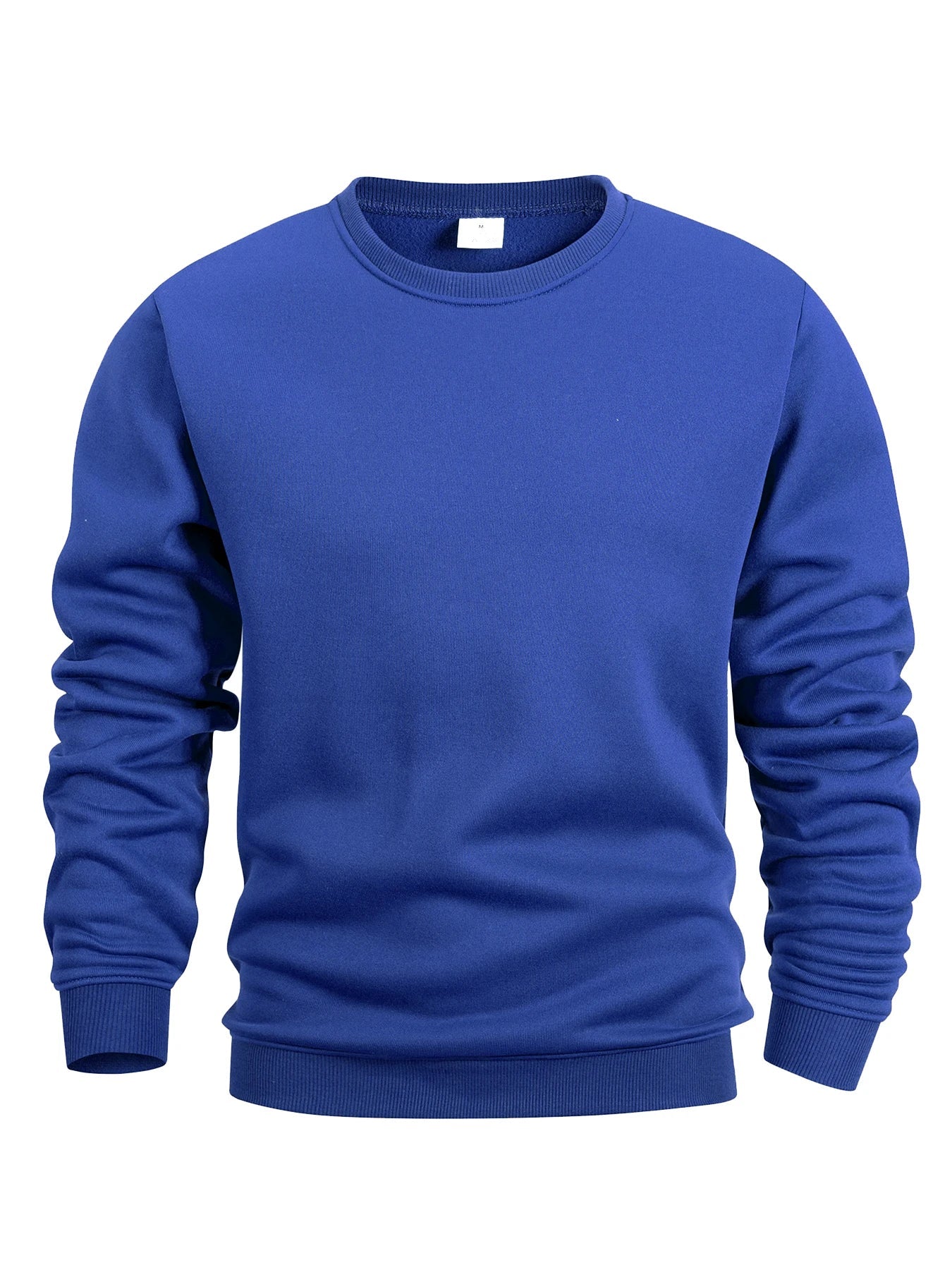 Men's Crew Neck Sweatshirts Solid Color Sweatwear Spring Outdoor Casual Daily Long Sleeve Pullover Hoodie Man Sportswear - PratSN