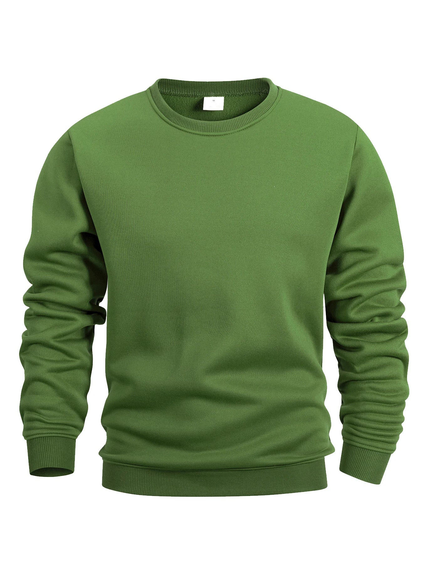 Men's Crew Neck Sweatshirts Solid Color Sweatwear Spring Outdoor Casual Daily Long Sleeve Pullover Hoodie Man Sportswear - PratSN