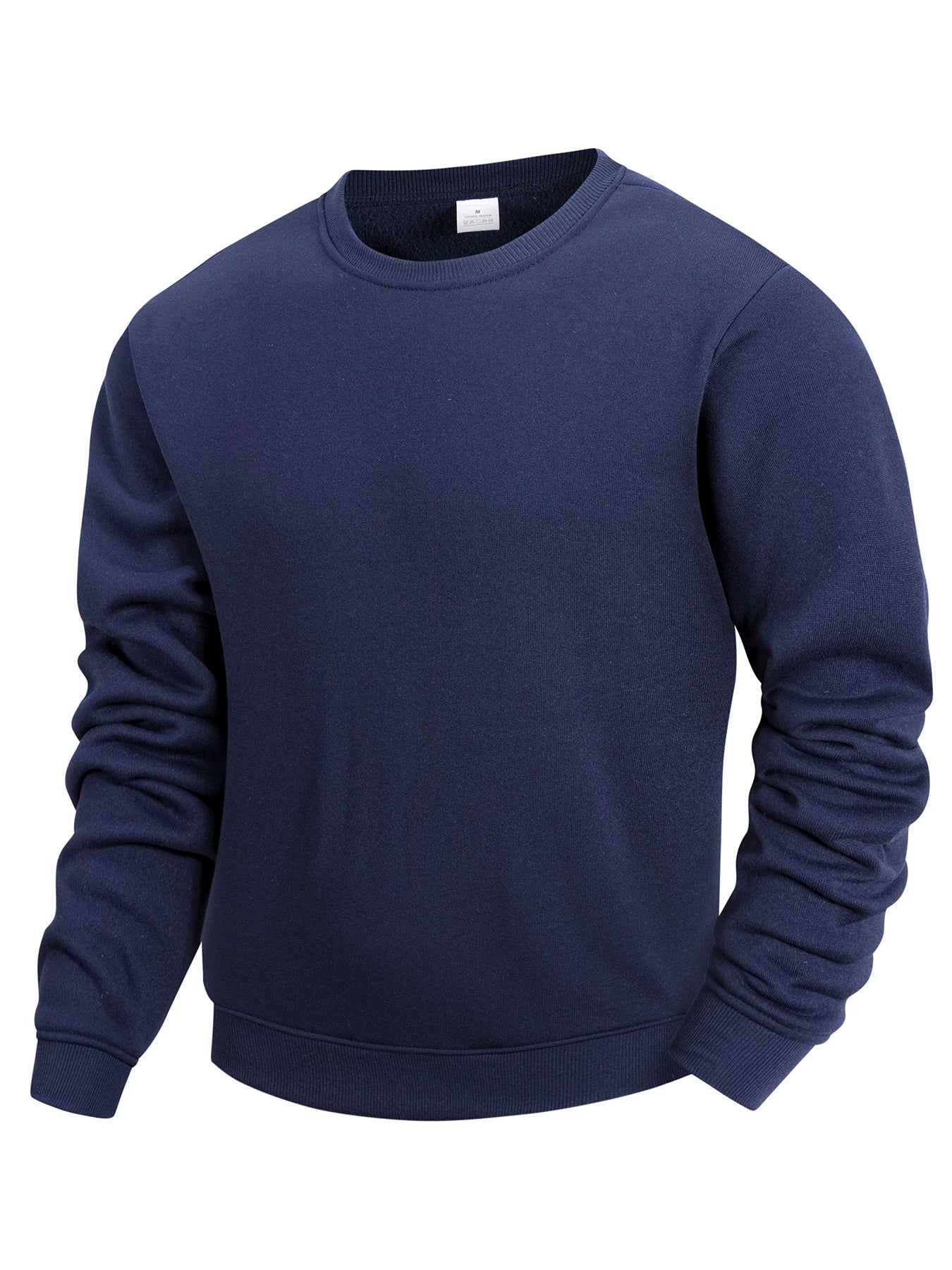 Men's Crew Neck Sweatshirts Solid Color Sweatwear Spring Outdoor Casual Daily Long Sleeve Pullover Hoodie Man Sportswear - PratSN