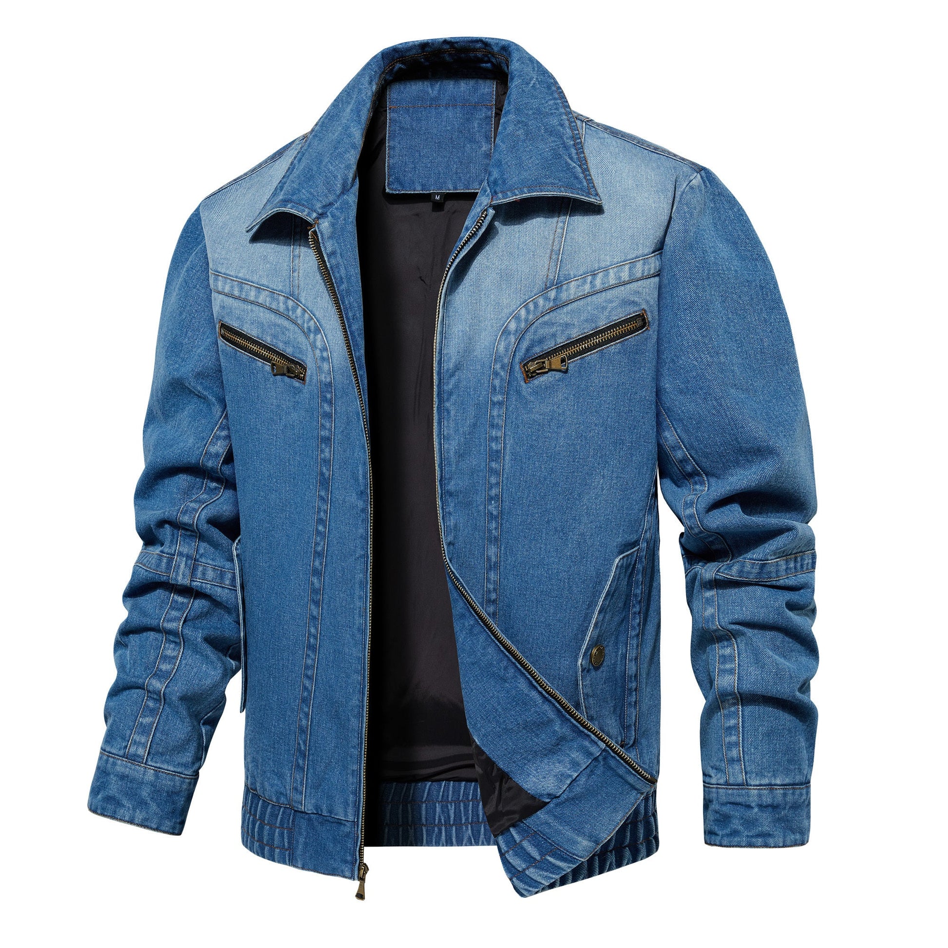 Men's Denim Jacket - Multi - Pocket Design, Spring & Autumn Outerwear - PratSN