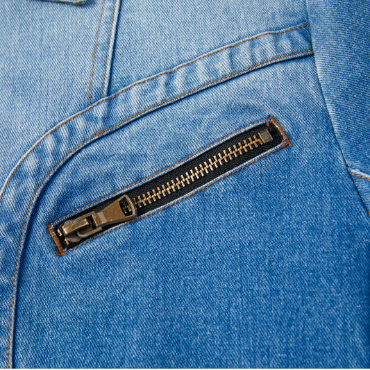 Men's Denim Jacket - Multi - Pocket Design, Spring & Autumn Outerwear - PratSN