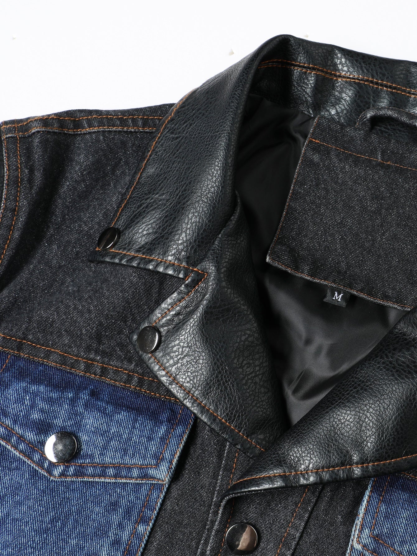 Men's Denim Jacket - Patchwork Trendy Style, Autumn Outerwear - PratSN