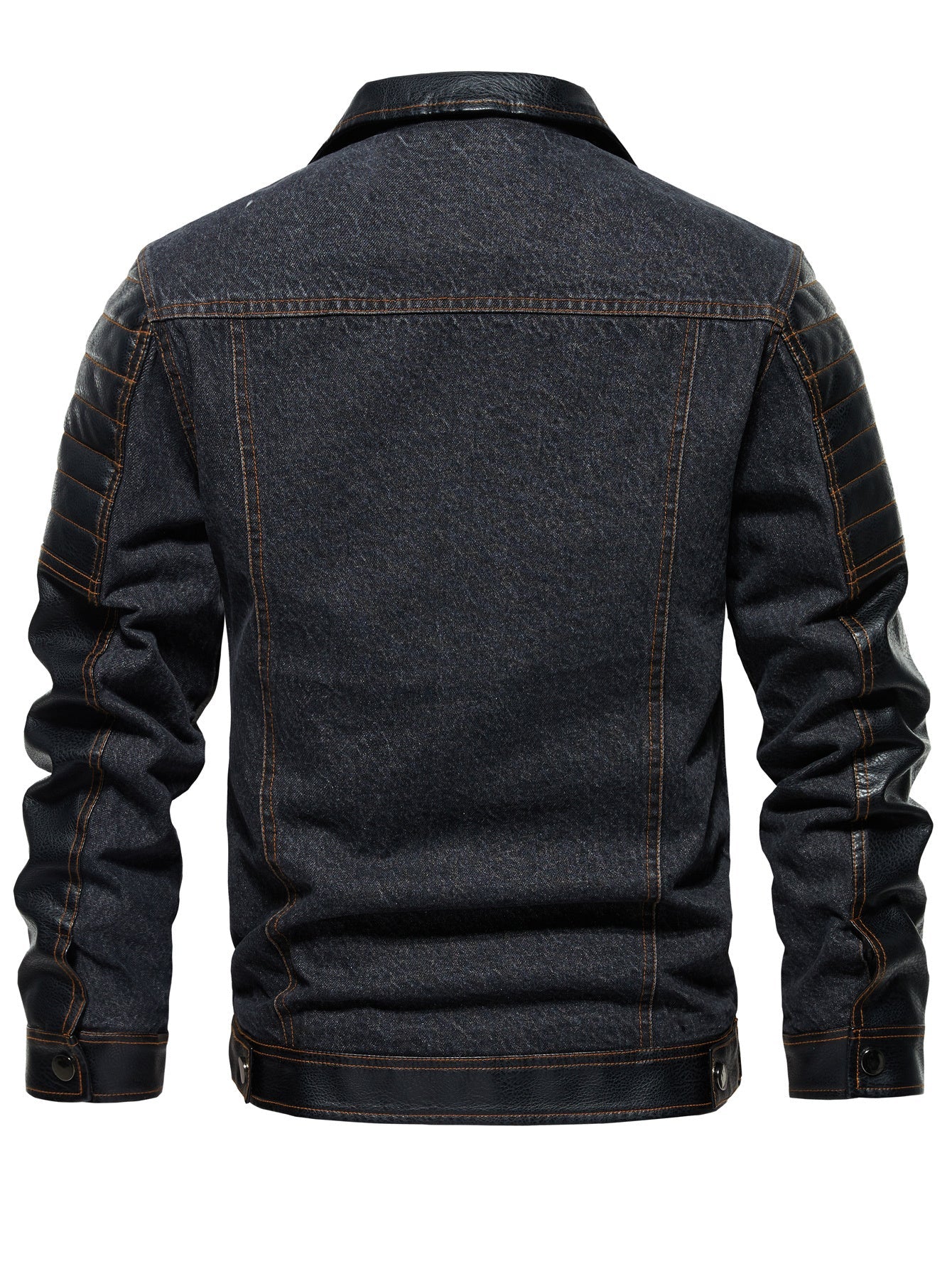 Men's Denim Jacket - Patchwork Trendy Style, Autumn Outerwear - PratSN